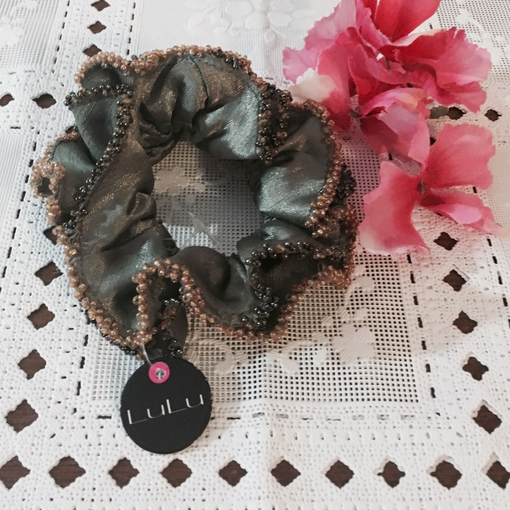Elegant Hair Scrunchie in Sage